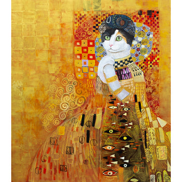Portrait of a Cat in Gold 2