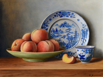 Bowl Peaches and Chinese Teacup